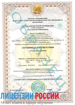 Образец сертификата соответствия Новомосковск Сертификат OHSAS 18001
